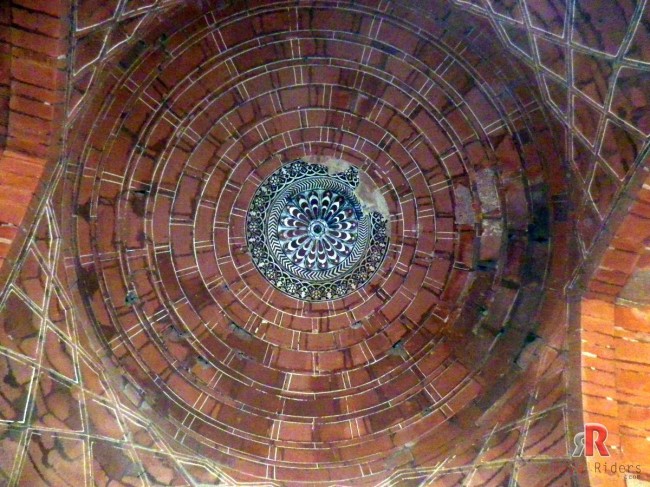 A picture taken inside one of the dome at monument.