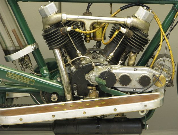 425cc 1914 V-Twin Royal Enfield Bike with mechanical oil pump.