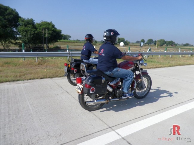 Mr. Khandelwal and Mr. S.P. Singh during the Express Way Ride.