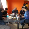 Riders were taking breakfast in small groups, one such group where Royal Riders meets the Gentlemen motorcycle club of Agra members