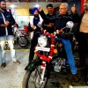 Mr. S.P. Singh and his new Royal Enfield Bullet 500, the moment of joy after a long waiting period to get bike delivered.
