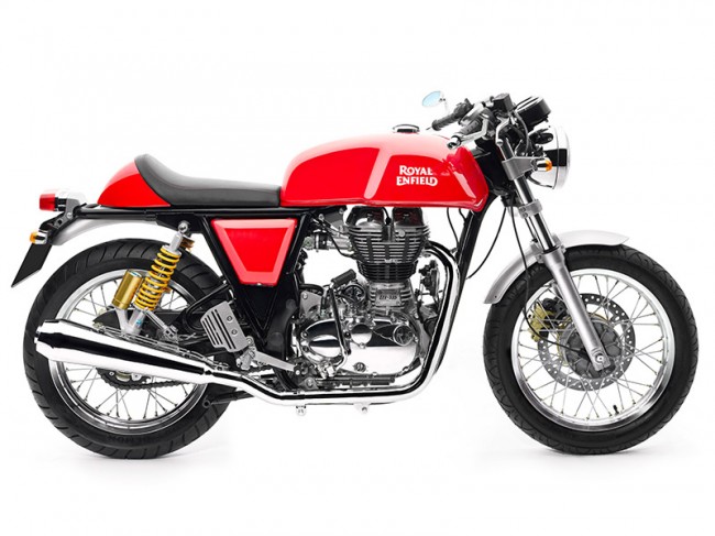 New 2013 Royal Enfield Continental GT powered by 535cc engine producing 29bhp.