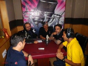 Some of the riders during talk show at Radio Noida 104.7 FM