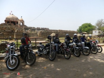 weRoyal Riders in front of Harshat Mata Temple at Abhaneri Village- Rajasthan