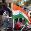 Indian Tricolor beautiful picture mounted on  Handlebar