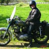 Paul Carberry on his Royal Enfield Motorcycle