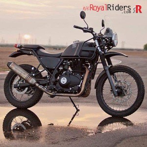 The new Shiny Royal Enfield Himalayan Motorcycle.