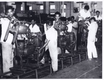 Rare Picture of Royal Enfield Motorcycle Factory from 1960s