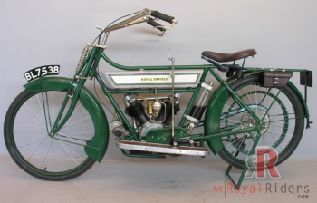 425cc 1914 V-Twin Royal Enfield Bike , note that glass oil chamber.