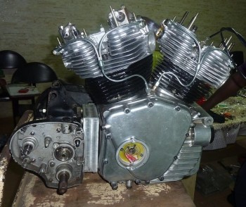 This is Norcroft's recent work on V-twin which is being prepared in India.
