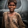 An under-privileged kid at Hariparwat Crossing, Agra.