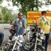 Saby with his Bike  along with other riders.