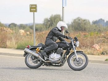 Royal Enfield testing new engine on Continental GT Chassis.